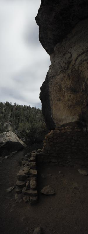 Dad and his house: Actually, Dad claimed another house on a cliff just to the east of the visitor's center