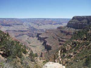 It doesn’t look very far. For scale though, see the person on the trail to the left?